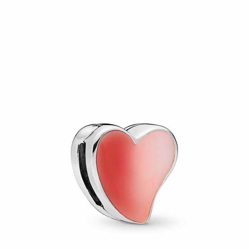 Pandora Australia Reflexions™ Asymmetric Heart of Love Clip Charm - Sterling Silver | WUMDNJ632